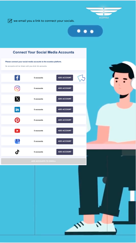ecomko's social media management platform