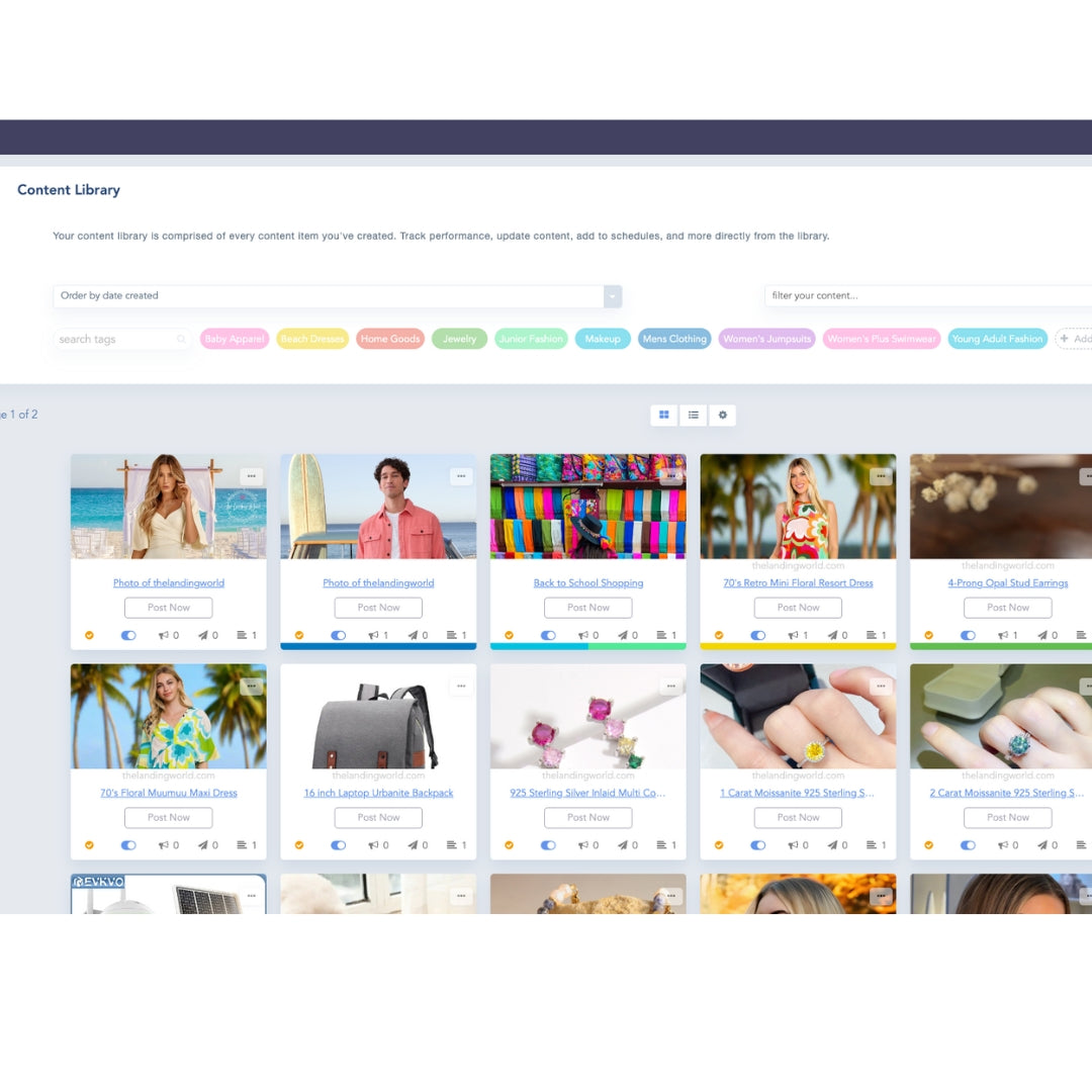 Social Media management Platform content library agency